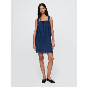 NWT Gap × DÔEN Eyelet Shift Mini Dress - Medium
